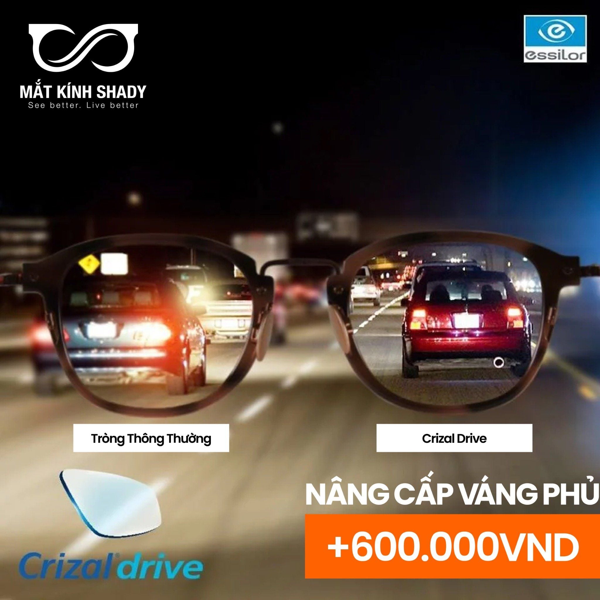  Tròng Kính Đổi Màu Essilor Transitions Gen S 