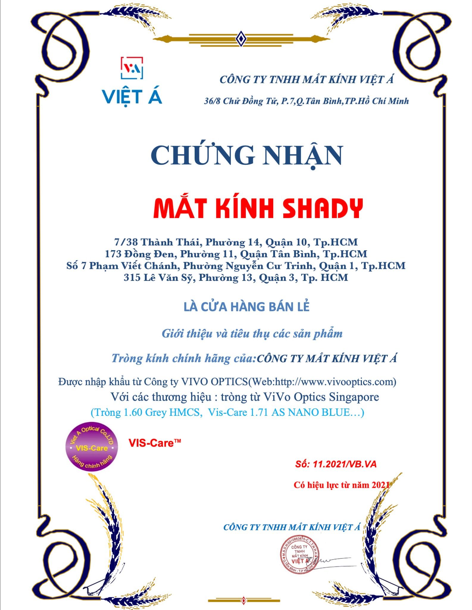  Tròng kính Siêu Mỏng Đổi Màu Chống Ánh Sáng Xanh Vis-Care 1.71 AS Blue Control Sun Active Grey 