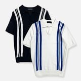  Áo Thun Polo Dệt Kim Phối Sọc ATP0049 