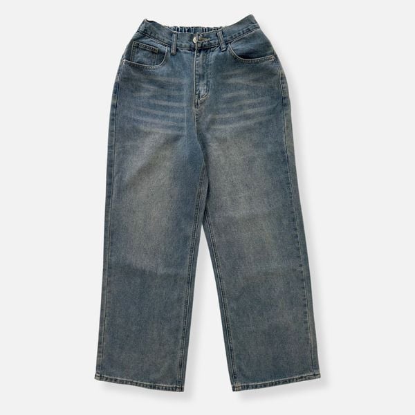  Quần Jeans Form Rộng, Lưng Thun QJD0075 