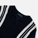  Áo Thun Polo Dệt Kim Phối Sọc ATP0049 