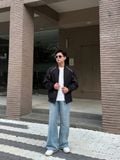  Quần Jeans Form Rộng, Lưng Thun QJD0075 