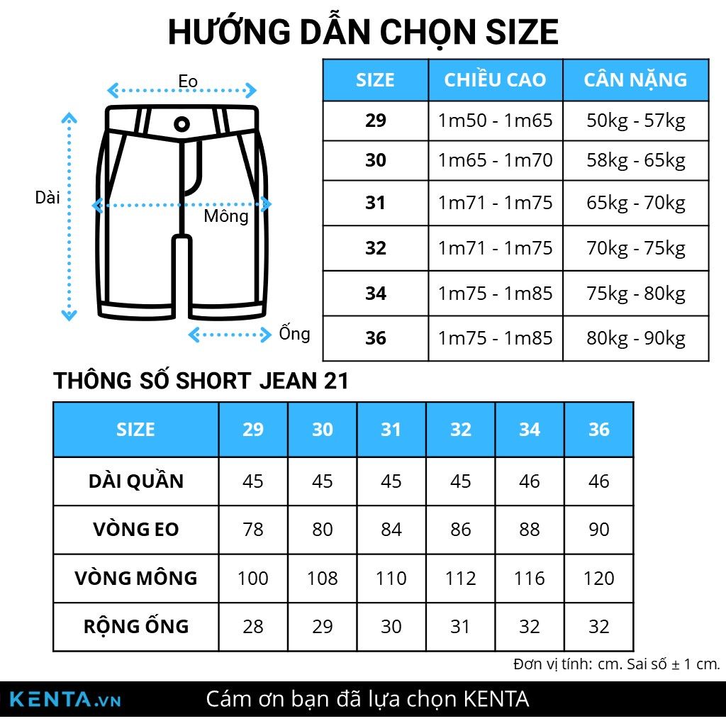  Quần Short Jean Cotton QSJ0021 