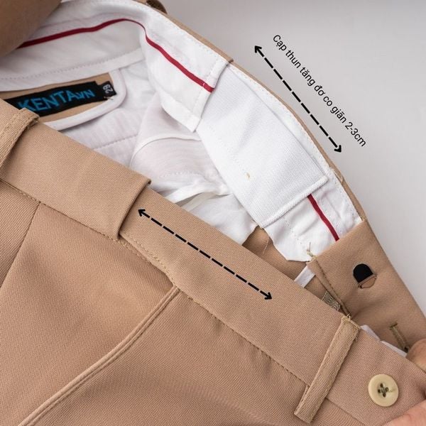  Quần Tây Nam Cạp Thun,  Vải Co Giãn Thoáng Mát QTA0038 