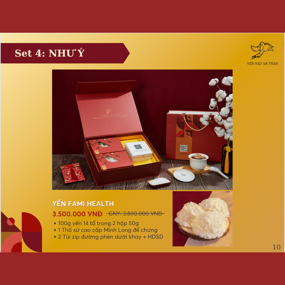 Hộp quà Đại Lợi Tổ Yến Nguyên Chất 50g và 100g với 10 lựa chọn ý nghĩa