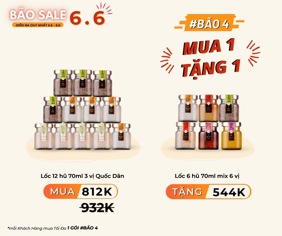 Bão 4 - Giải nhiệt mùa hè, sale giữa năm 6.6