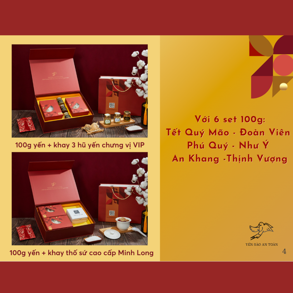 Hộp quà Đại Lợi Tổ Yến Nguyên Chất 50g và 100g với 10 lựa chọn ý nghĩa