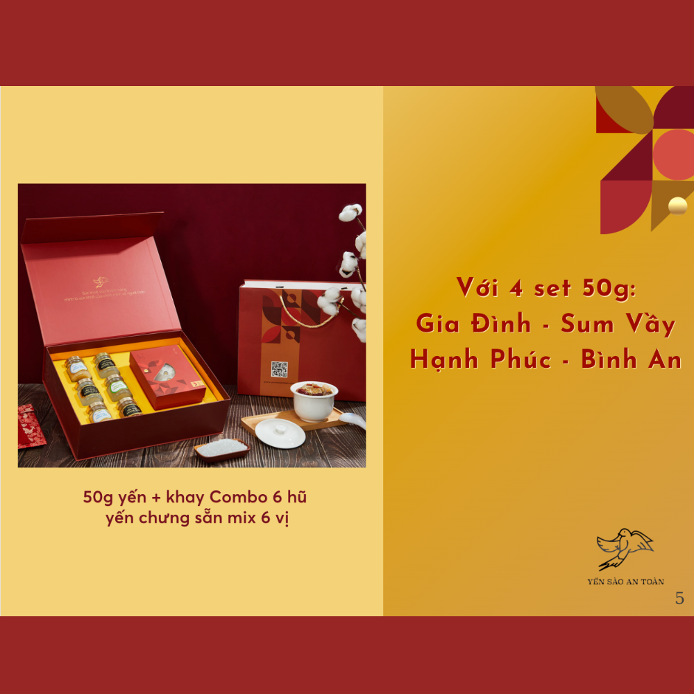 Hộp quà Đại Lợi Tổ Yến Nguyên Chất 50g và 100g với 10 lựa chọn ý nghĩa