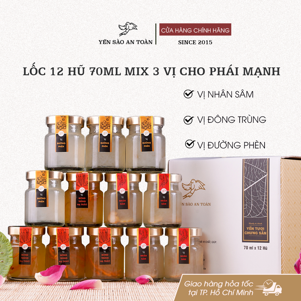 Lốc 12 hũ 70ml 3 vị Phái Mạnh