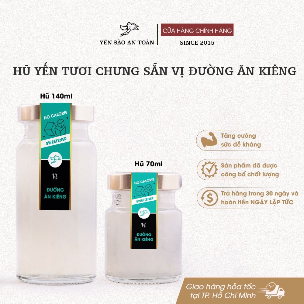 Yến chưng sẵn 10 vị hũ 140ml đậm đặc yến tươi từ Yến Sào An Toàn