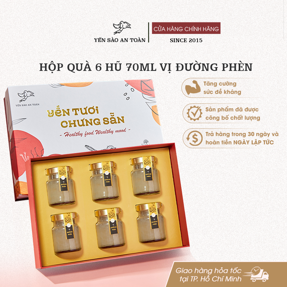 Hộp quà 6 hũ 70ml vị Truyền Thống - Đỏ Đại Cát