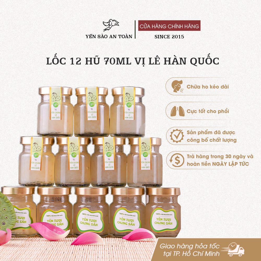 Lốc 12 hũ 70ml vị Lê Hàn Quốc