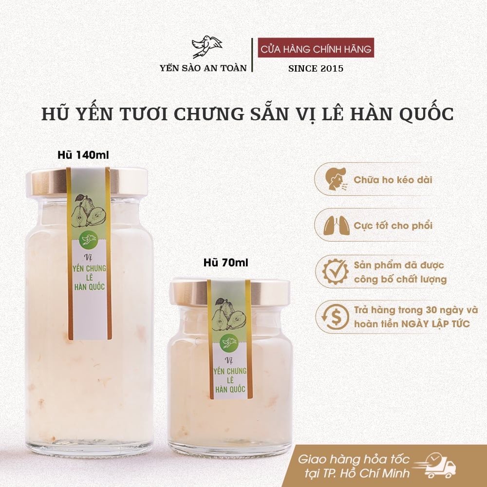 Yến chưng sẵn 10 vị hũ 140ml đậm đặc yến tươi từ Yến Sào An Toàn