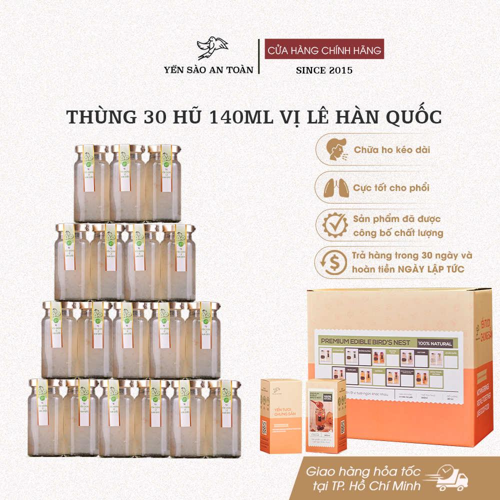 Thùng 30 hũ 140ml vị Lê Hàn Quốc