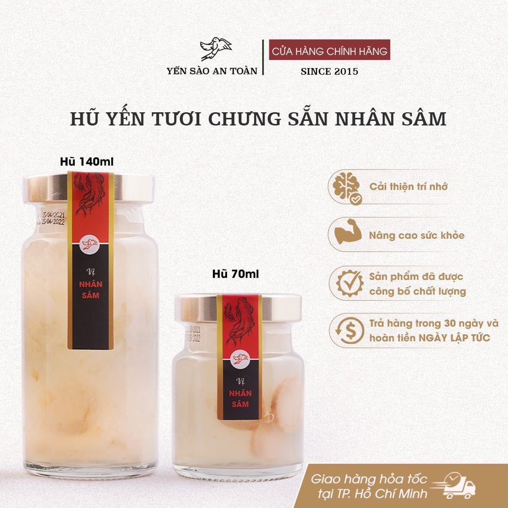 Yến chưng sẵn 10 vị hũ 140ml đậm đặc yến tươi từ Yến Sào An Toàn