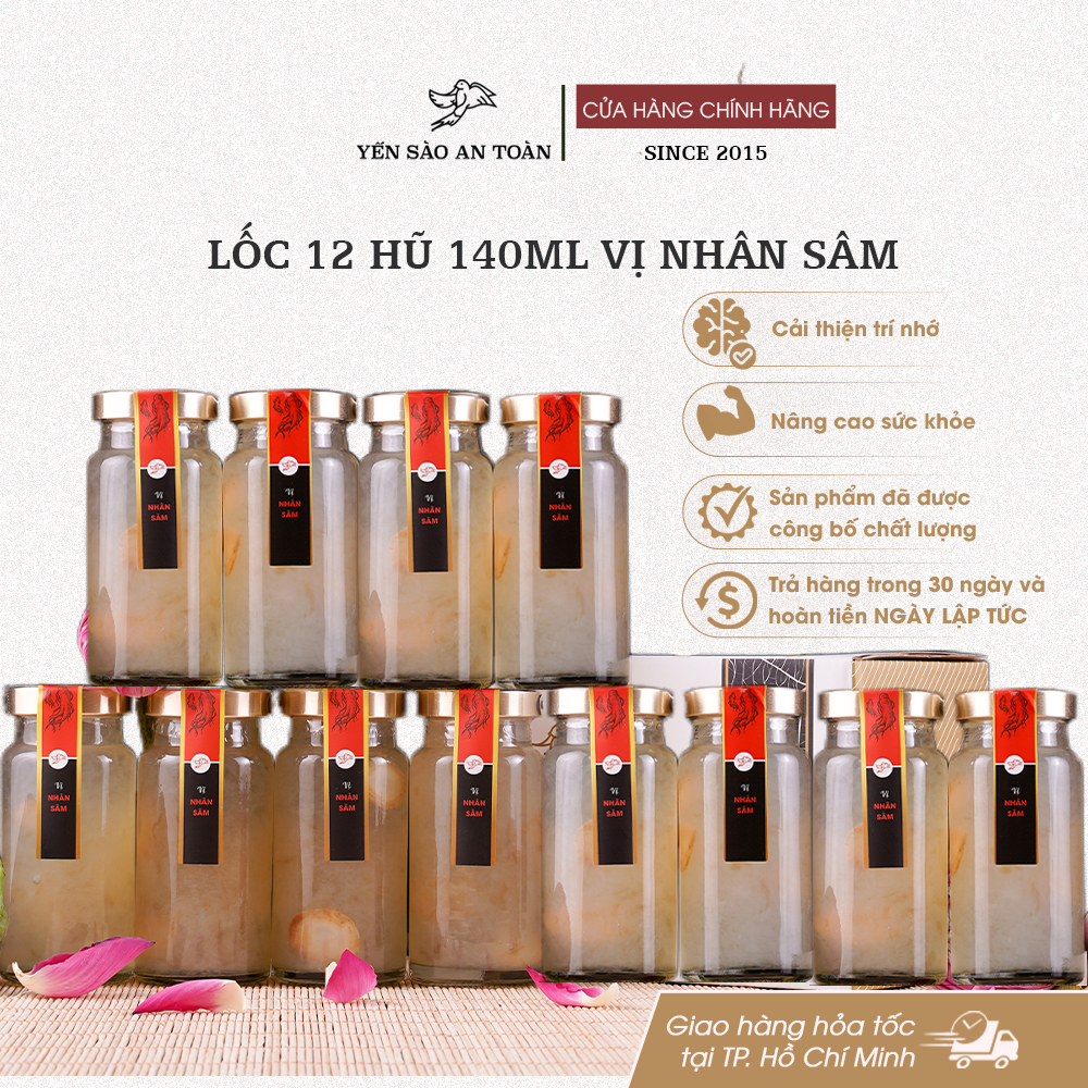 Lốc 12 hũ 140ml vị Nhân Sâm