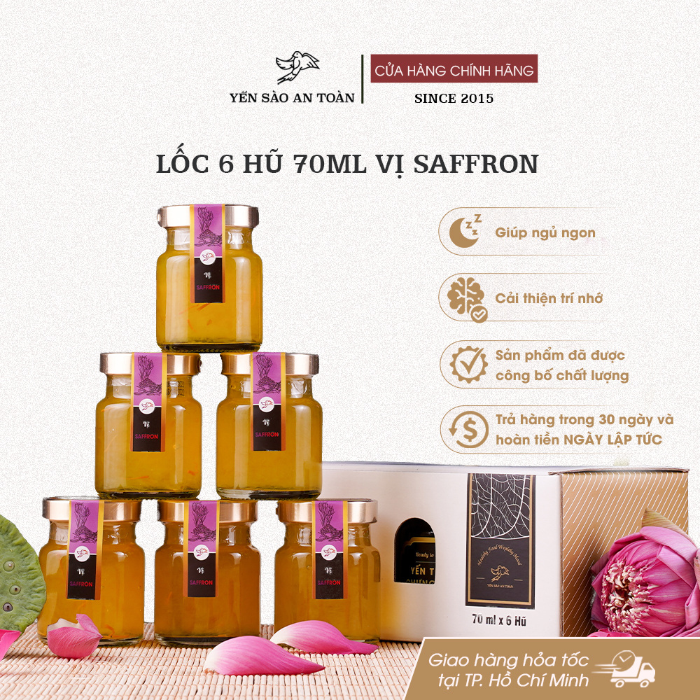 Lốc 6 hũ 70ml vị Saffron