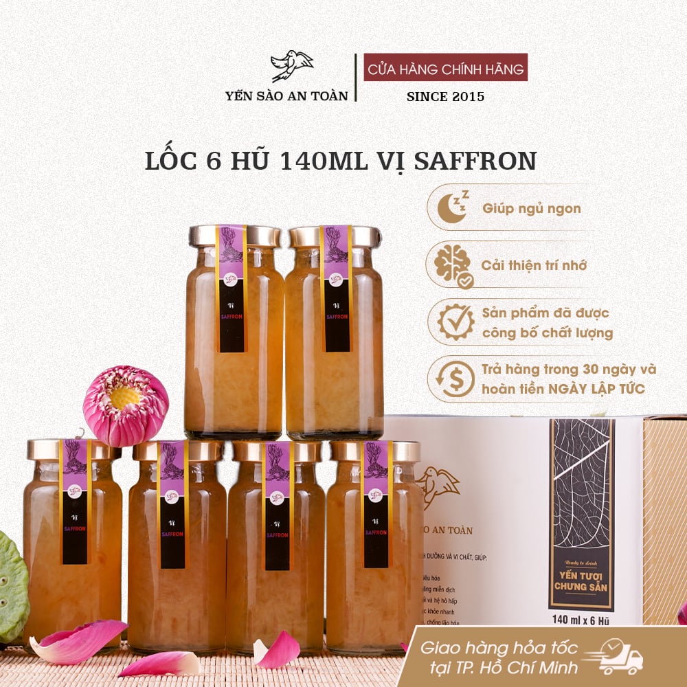 Lốc 6 hũ 140ml vị Saffron