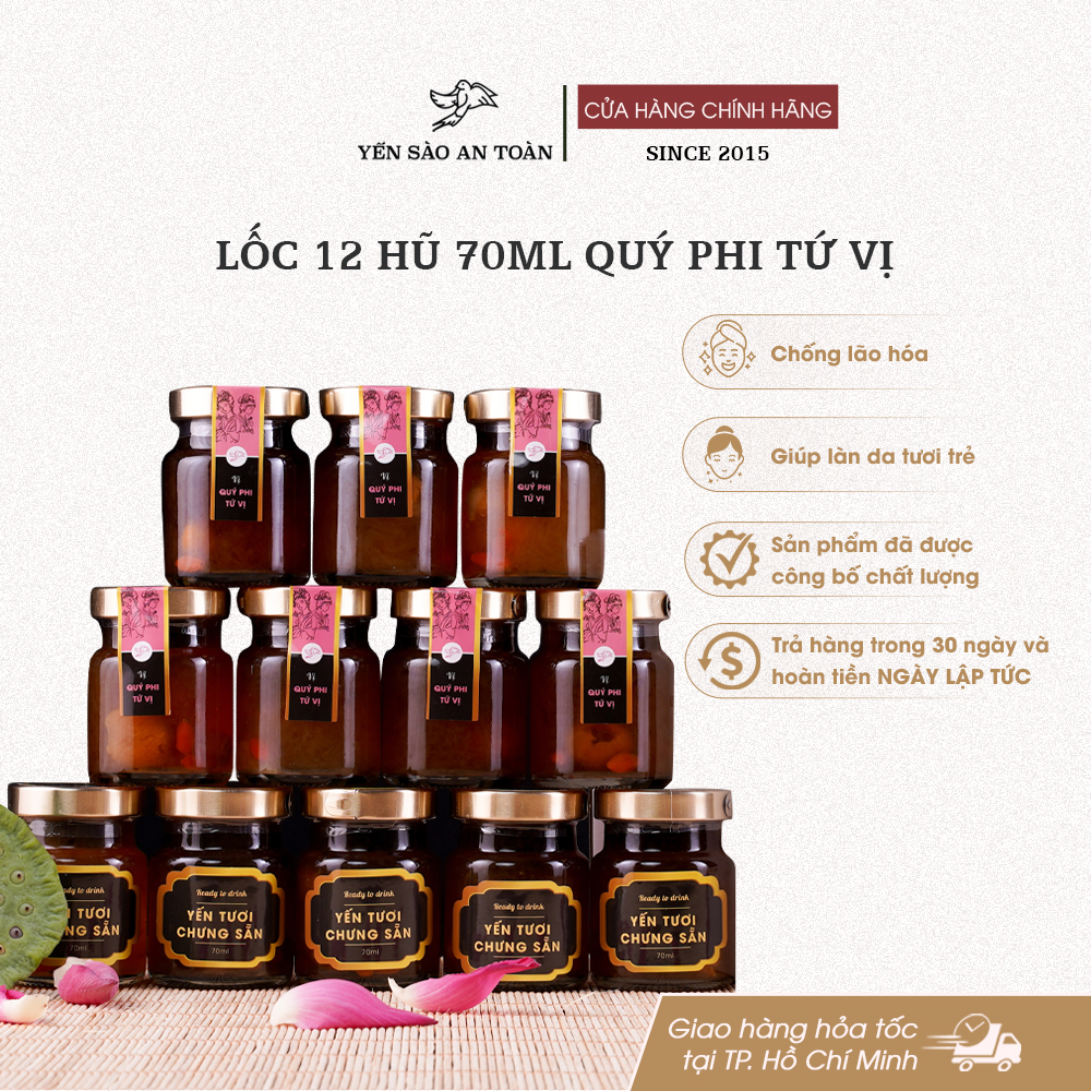 Lốc 12 hũ 70ml vị Quý Phi Tứ Vị