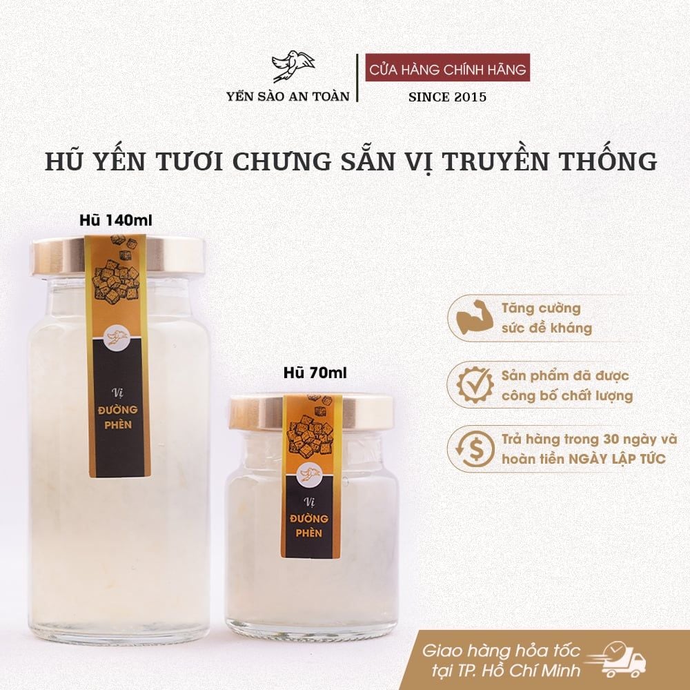 Yến chưng sẵn 10 vị hũ 140ml đậm đặc yến tươi từ Yến Sào An Toàn