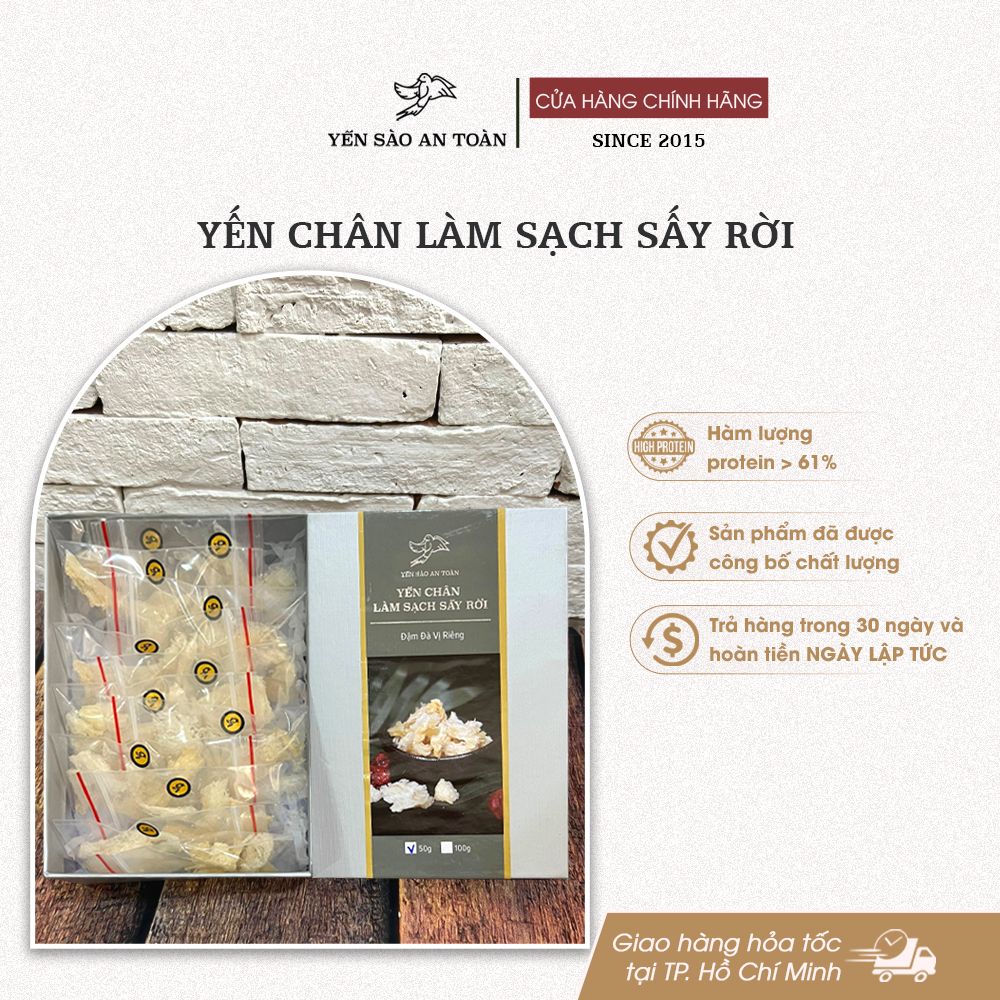 Yến Chân Làm Sạch Sấy Rời