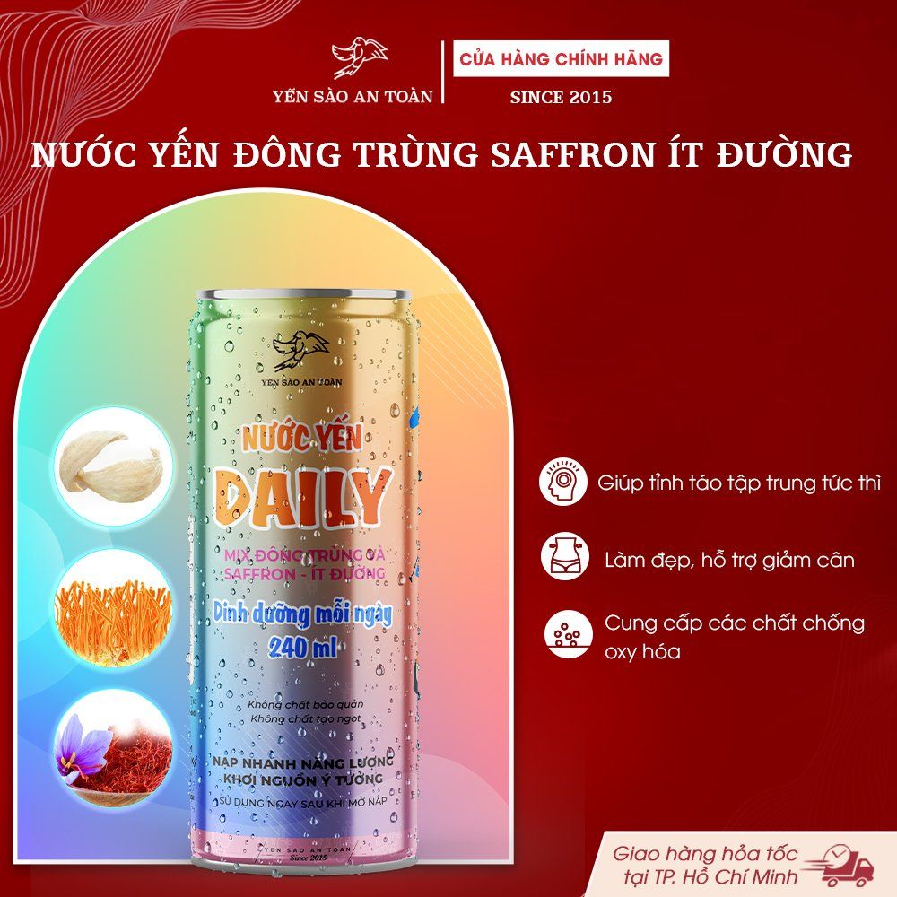 Yến nước lon 240ml - dinh dưỡng mỗi ngày