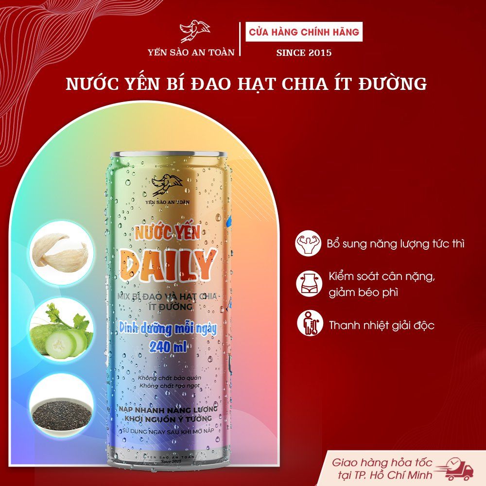 Yến nước lon 240ml - dinh dưỡng mỗi ngày