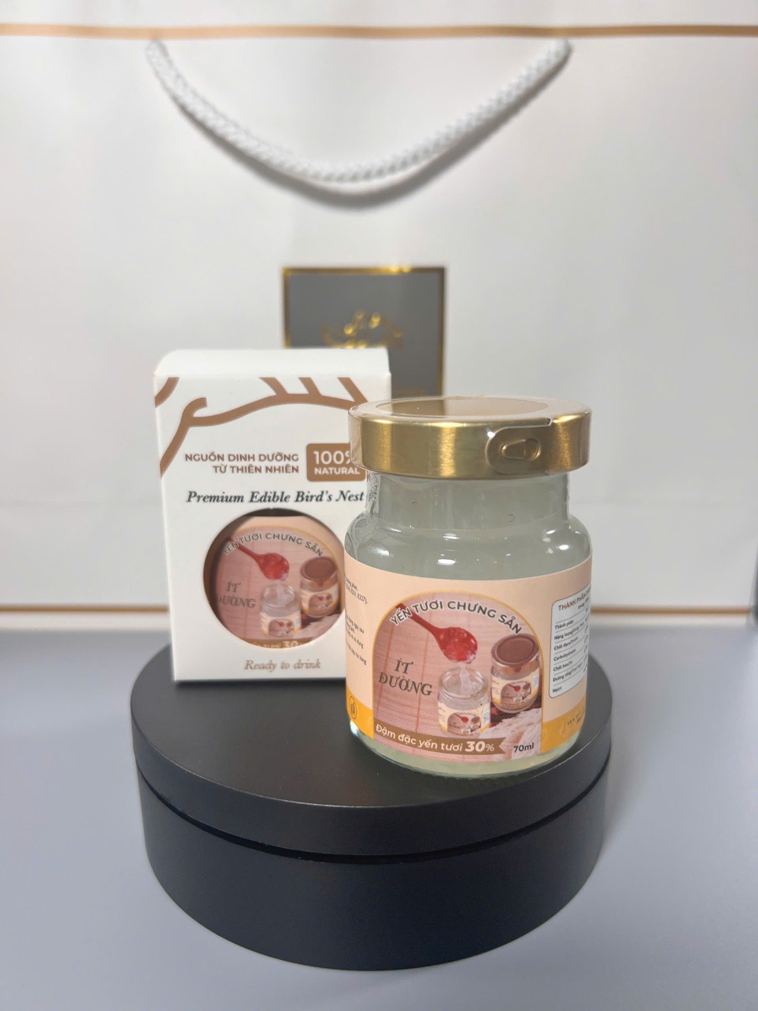 Yến tươi chưng sẵn ít đường hũ 70ml từ Yến Sào An Toàn