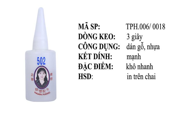 Keo 502 dán gỗ  TPH.006/0018 - Keo con voi