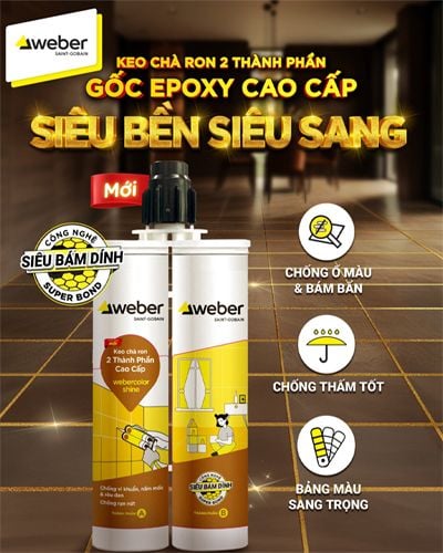 Keo chà ron 2 thành phần WEBERCOLOR SHINE