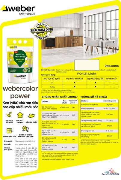 Keo chà ron weber PO-121 Light