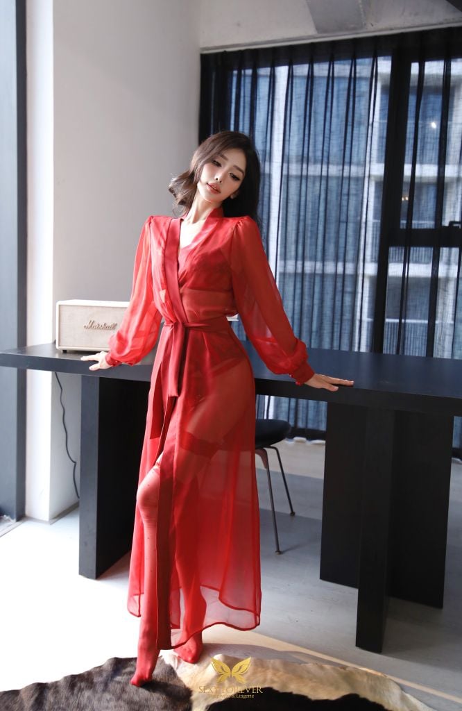 Áo Choàng Ngủ Salie Red
