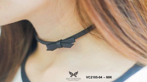 LEATHER BOW CHOKER