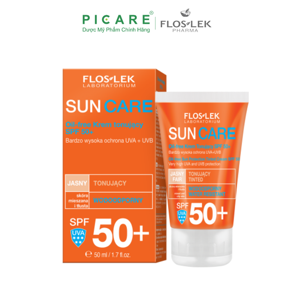 Kem Chống Nắng Bảo Vệ Da Floslek Oil Free Sun Protection Tinted Cream SPF50+ 50ml