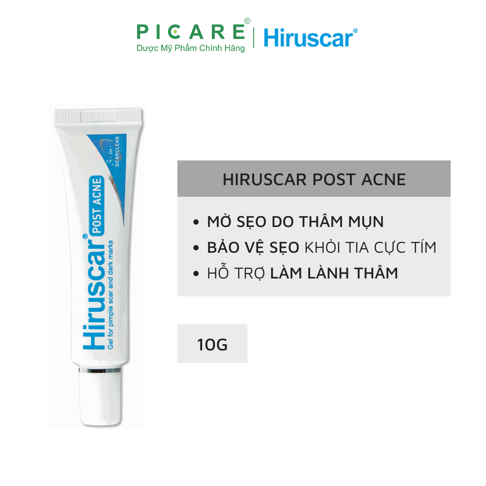 Gel Làm Mờ Sẹo Lõm Và Thâm Mụn Hiruscar Post Acne Gel 10g