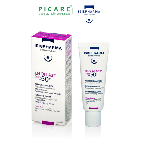 Kem Phòng Ngừa Sẹo Xấu (Sẹo Lồi, Tăng Sắc Tố) Isis Pharma Keloplast Scars SPF50+ 40ml