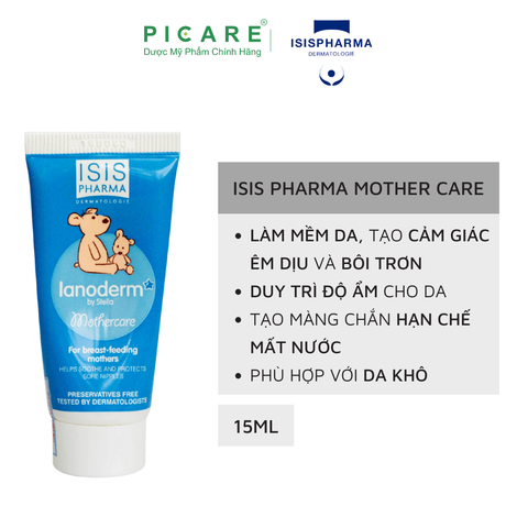 Kem Lót Bóng Môi Hỗ Trợ Ngăn Ngừa Chàm Môi, Nứt Núm Vú Isis Pharma Mother Care 15ml