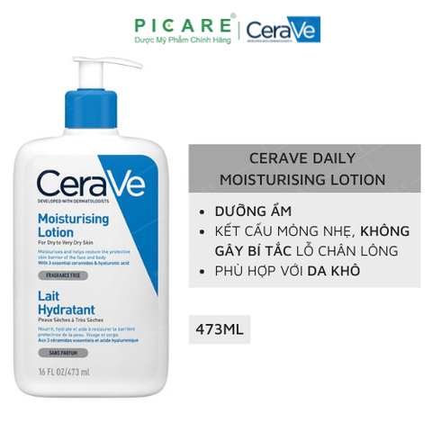 Sữa Dưỡng Ẩm Toàn Thân Dành Cho Da Khô CeraVe Moiturising Lotion 473ml