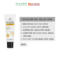 Gel Chống Nắng Cho Mọi Loại Da Heliocare 360° Gel Oil Free SPF50 50ml