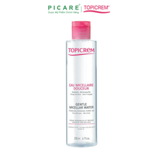 Nước Tẩy Trang Giúp Làm Sạch Nhẹ Nhàng Và Dưỡng Ẩm Dành Da Mặt Và Da Vùng Mắt Topicrem Gentle Micellar Water 200ml