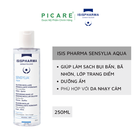 Nước tẩy Trang Dưỡng Ẩm Cho Da Nhạy Cảm Và Da Thường Isis Pharma Sensylia Aqua 250ml