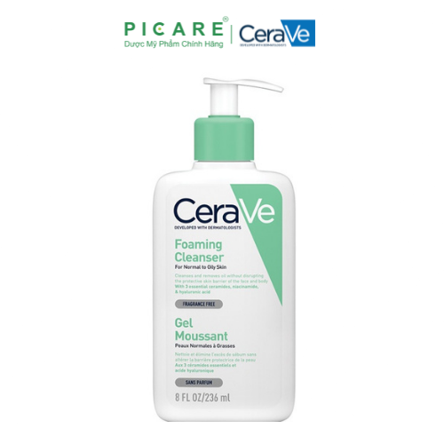 Sữa Rửa Mặt Dành Cho Da Dầu CeraVe Foaming Cleanser 236ml