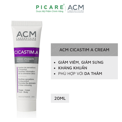 Kem Làm Mờ Vết Thâm, Vết Bầm ACM Cicastim.A Soothing Cream 20ml