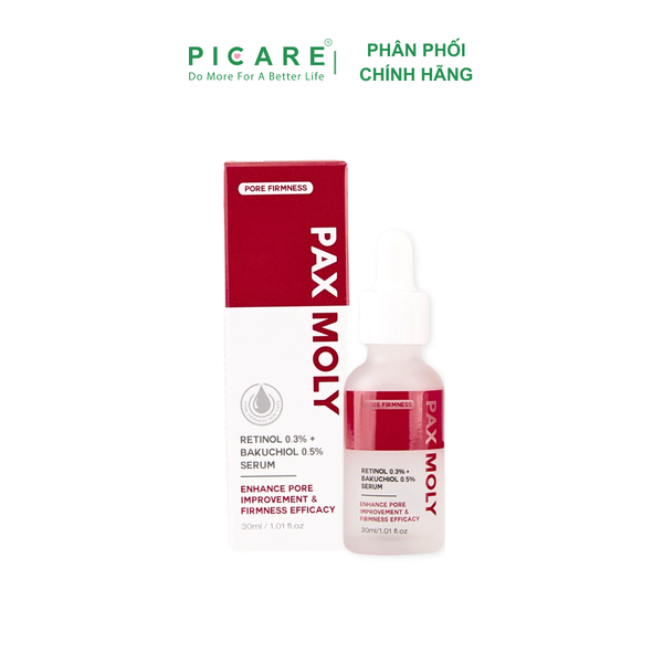 Tinh chất căng bóng chống lão hoá da PAX MOLY Retinol 0.3% + Bakuchiol 0.5% Serum 30ml