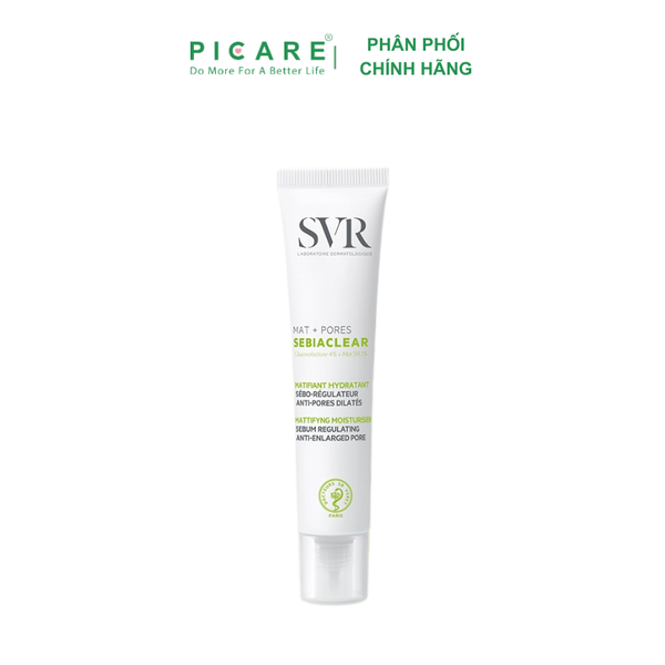 Kem dưỡng giảm mụn thông thoáng lỗ chân lông SVR Sebiaclear Mat+ Pores 40ml