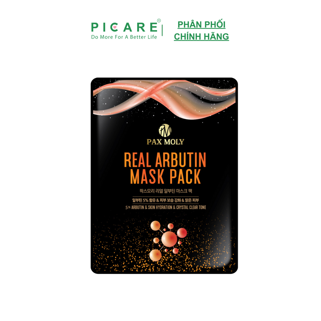 Mặt nạ dưỡng sáng dành cho da không đều màu PAXMOLY Real Arbutin Mask Pack - 25ml