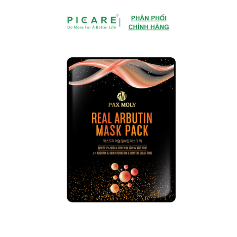 Mặt nạ dưỡng sáng dành cho da không đều màu PAX MOLY Real Arbutin Mask Pack - 25ml