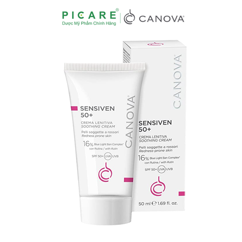 Kem làm dịu da, dưỡng ẩm ban ngày dành cho da nhạy cảm Canova Sensiven 50+ Soothing Cream 50ml