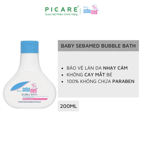 Sữa Tắm Dịu Nhẹ Toàn Thân SEABAMED pH 5.5 Baby Seabamed Bubble Bath 200ml