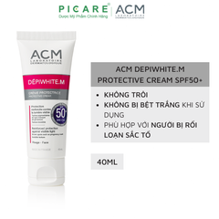 Kem Chống Nắng ACM Giảm Nám & Sạm Da Depiwhite M Protective Cream SPF50+ 40ml